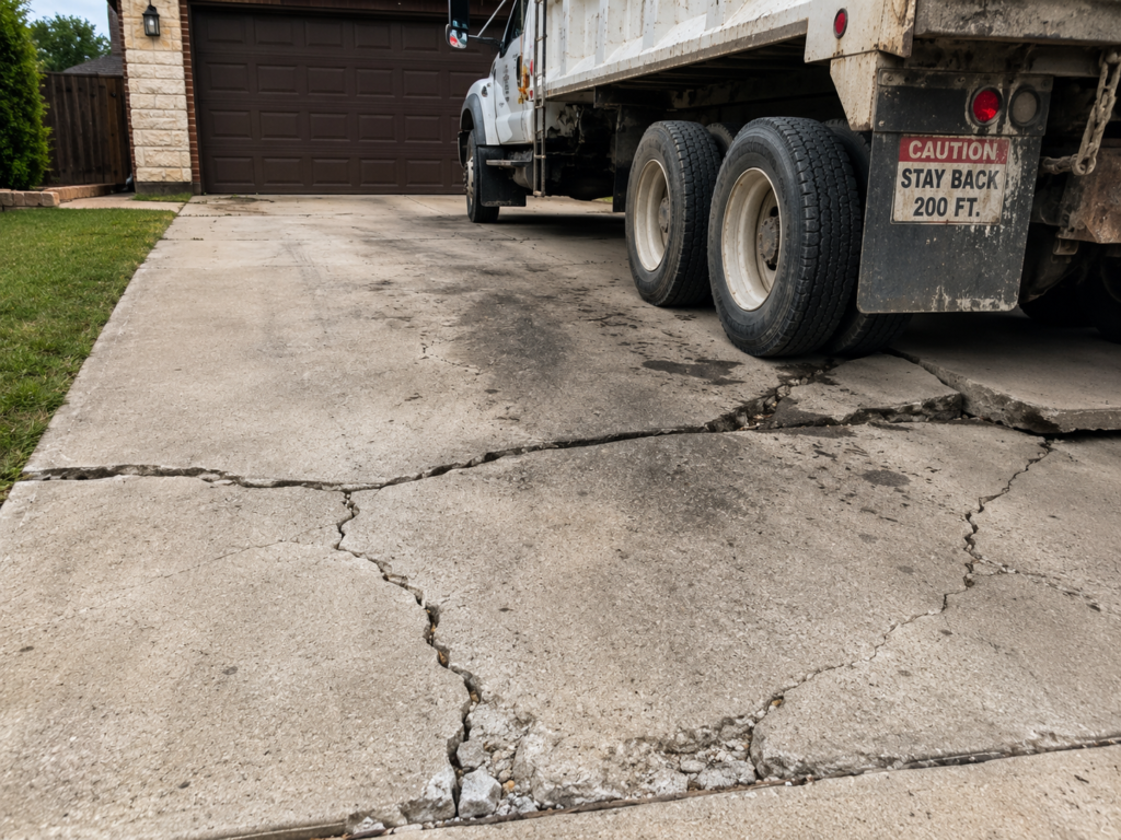 heavy load concrete damage